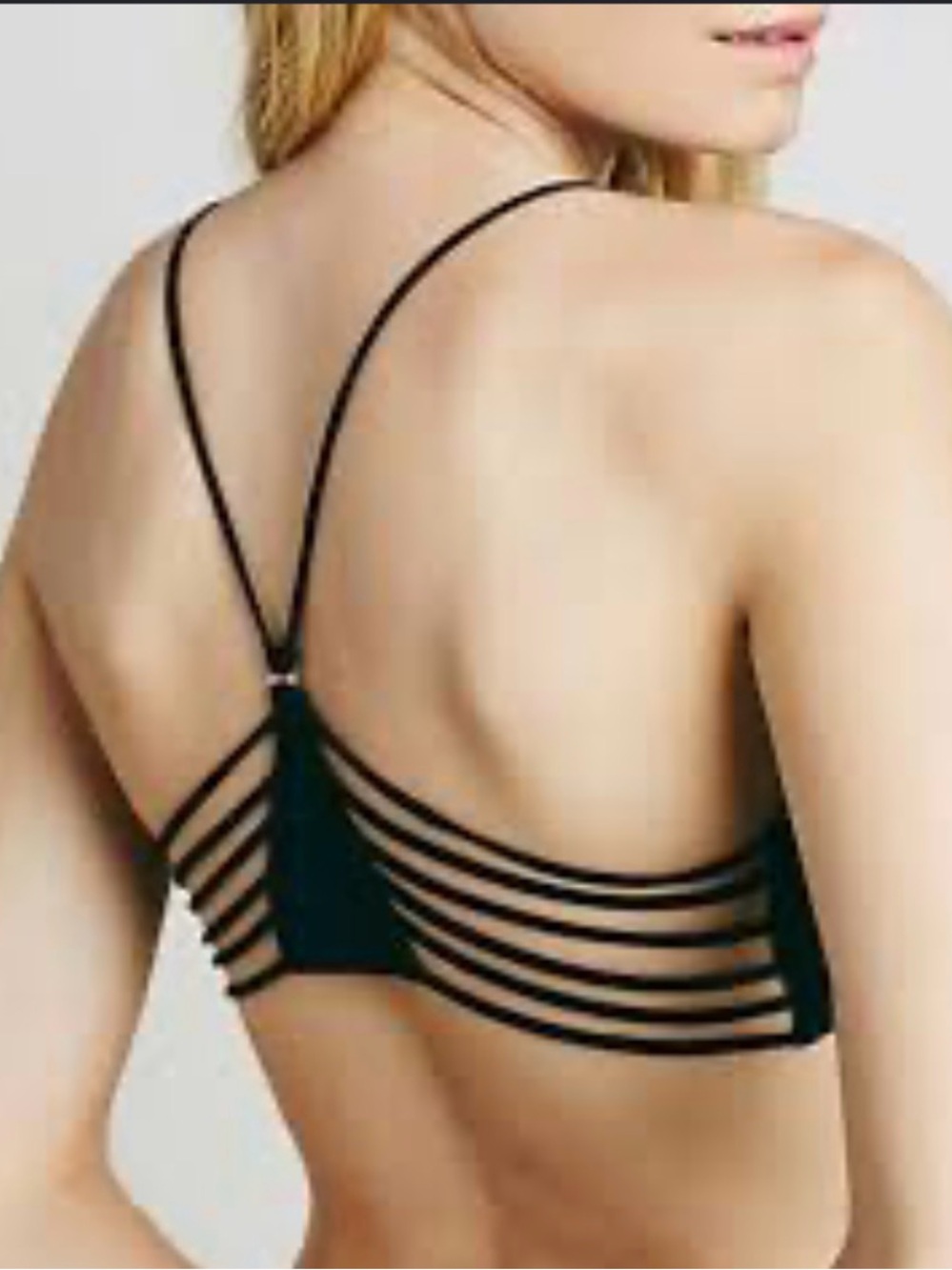 Free People Black Strappy Back Bralette - Women Intimates XS/S